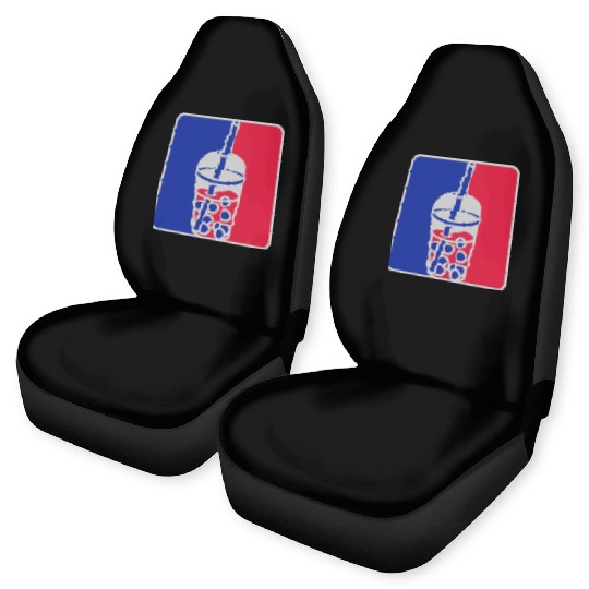 Red blue bubble tea Car Seat Covers