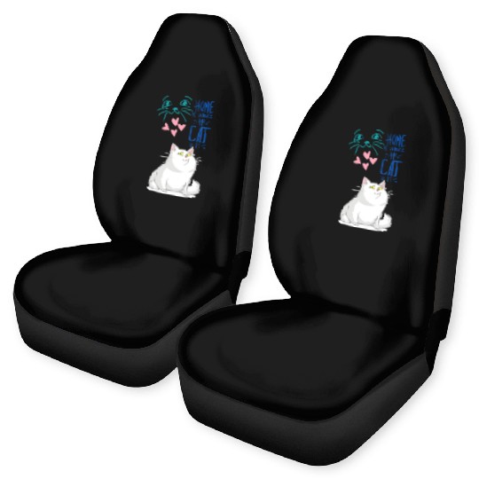 Cat Home Smart Animal Funny Meme Love Family Pet Car Seat Covers