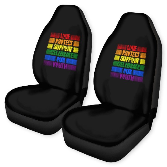 Love Protect Support Celebrate Our Youth Car Seat Covers