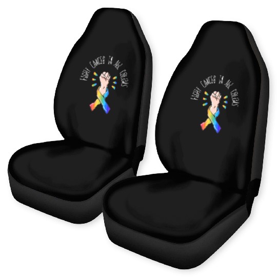 Cancer Sucks In Every Color Fighter Fight Support Car Seat Covers