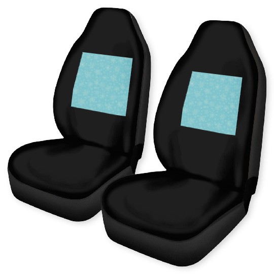 Teal Snowflakes Pattern Car Seat Covers
