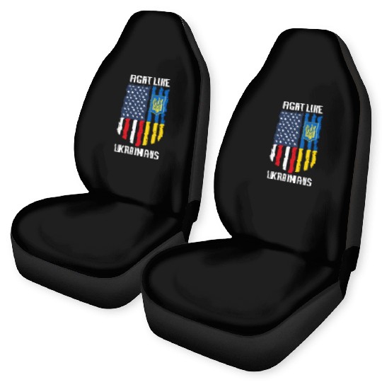 Fight Like Ukrainians Ukraine US Flag Car Seat Covers