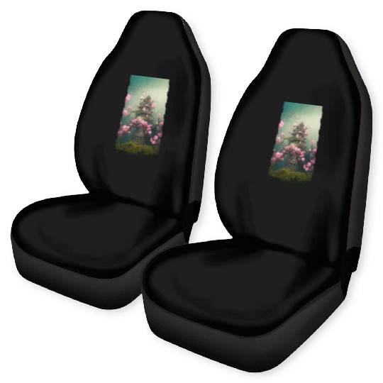 Underwater Sakura Temple Car Seat Covers