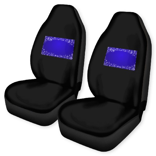 Modern Navy Blue Snowflakes Pattern Car Seat Covers