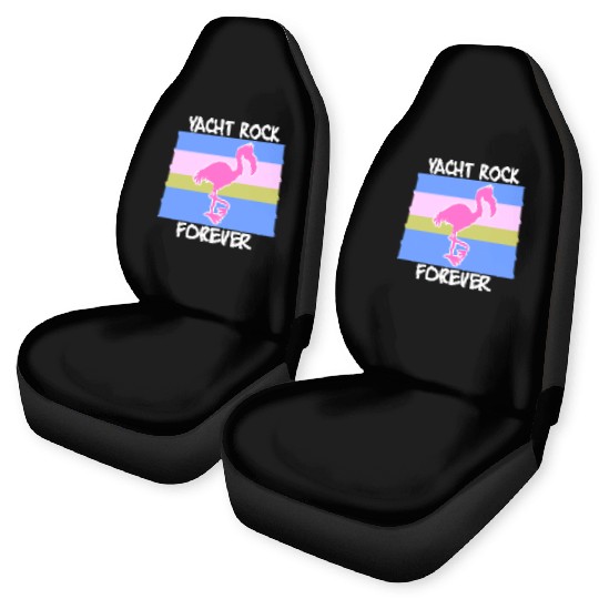 Yacht Rock Forever Car Seat Covers 80s Style flamingo