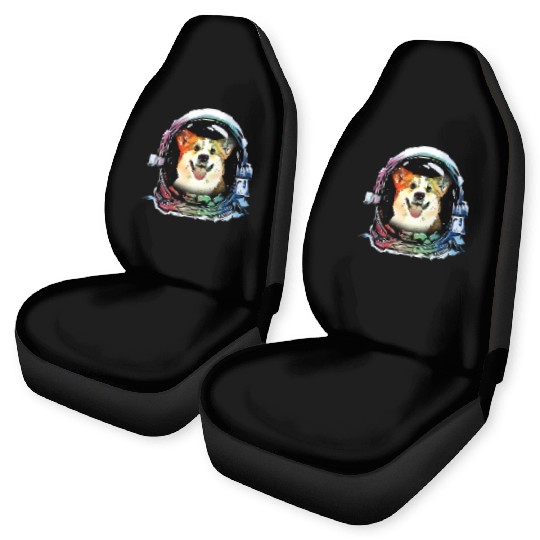 Funny Corgi Dog Astronaut Dog Lover Car Seat Covers