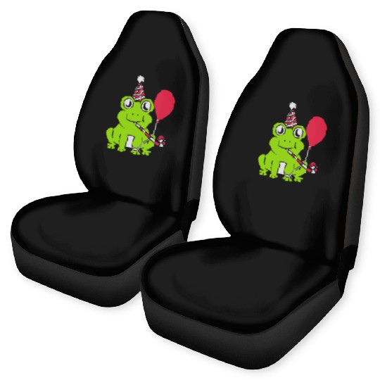 Birthday celebrate party frog Car Seat Covers