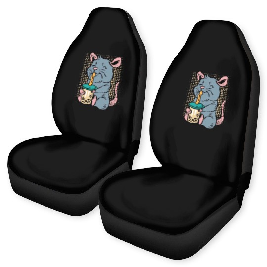 Rat Bubble Tea Tea Lover Gift Car Seat Covers