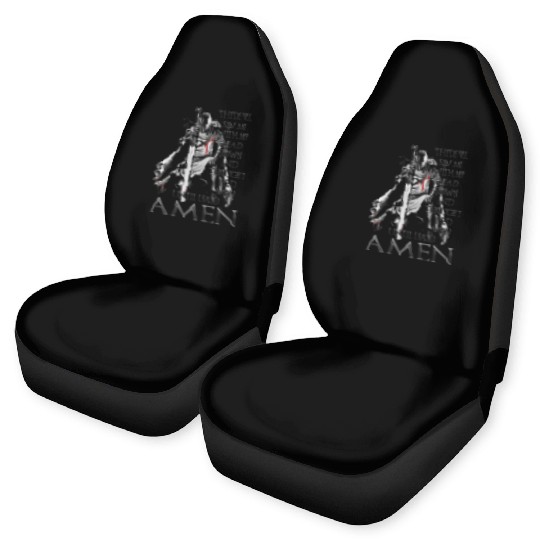 The Crusader The Devil Saw Me Knight Templar Car Seat Covers