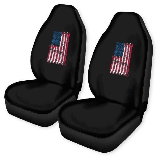 American Flag Mechanic Combination Wrenches Car Seat Covers