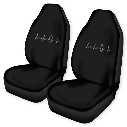 Graduation Graduate Female. Heart. Love. EKG. Car Seat Covers
