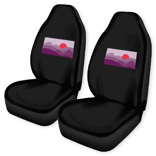Minimalist Sun Dark Orchid Purple Car Seat Covers