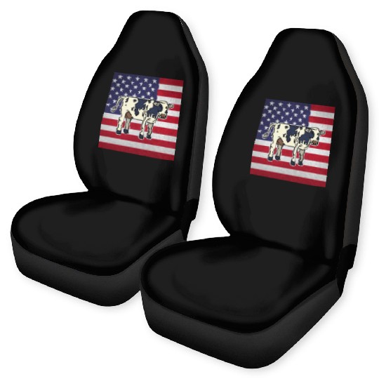 Cow Farming Dairy Farmer Car Seat Covers