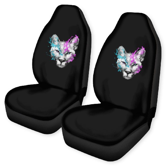 Dramabite mountain lion Car Seat Covers