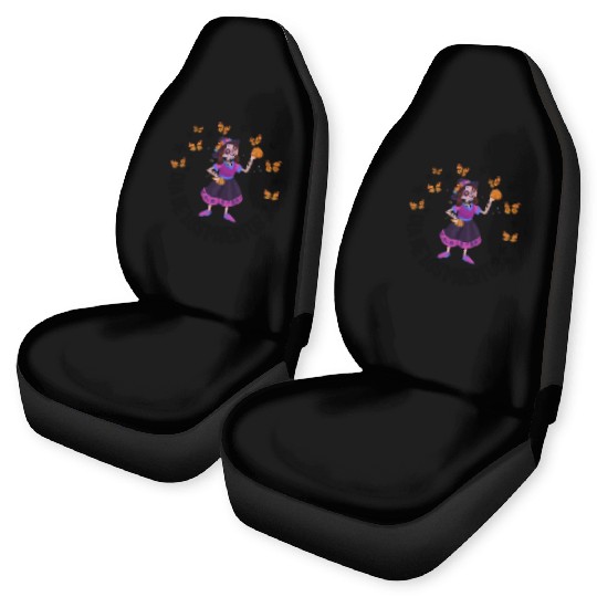 Dia De Los Muertos Car Seat Covers, Girl Sugar Skeleton