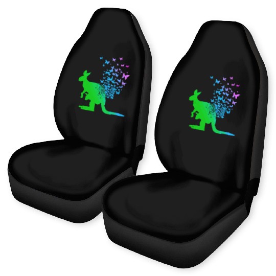 Butterfly & Kangaroo In Nature Australia Kangaroo Car Seat Covers