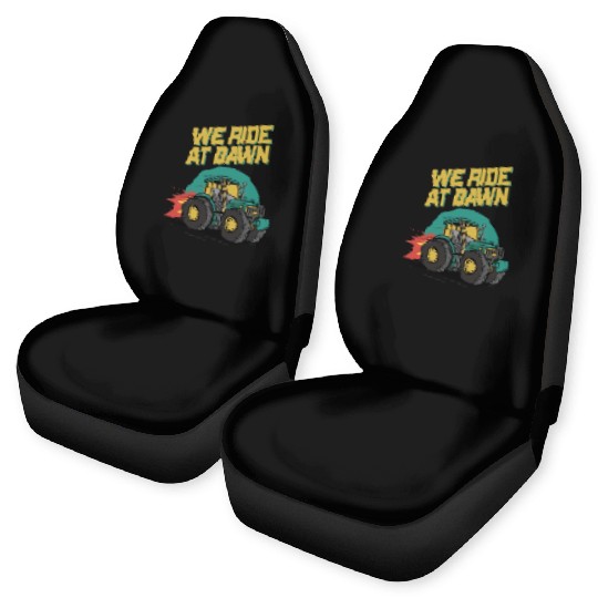 We Ride At Dawn Dad Lawn Mower Make Laugh Day Yard Car Seat Covers
