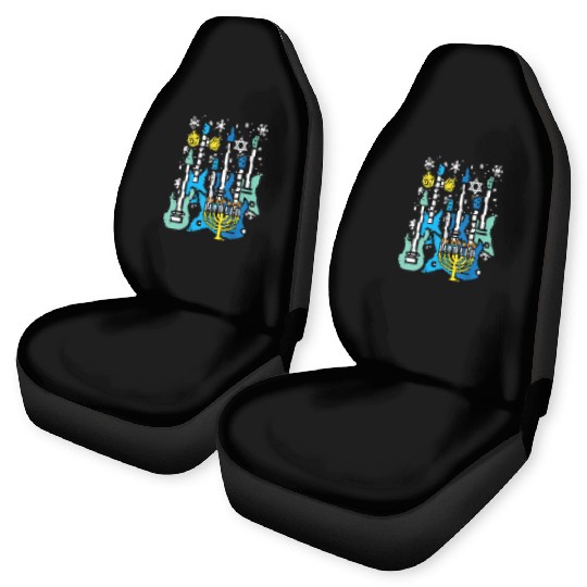 Hanukkah Guitars Chanukah Jewish Rock Rocker Car Seat Covers