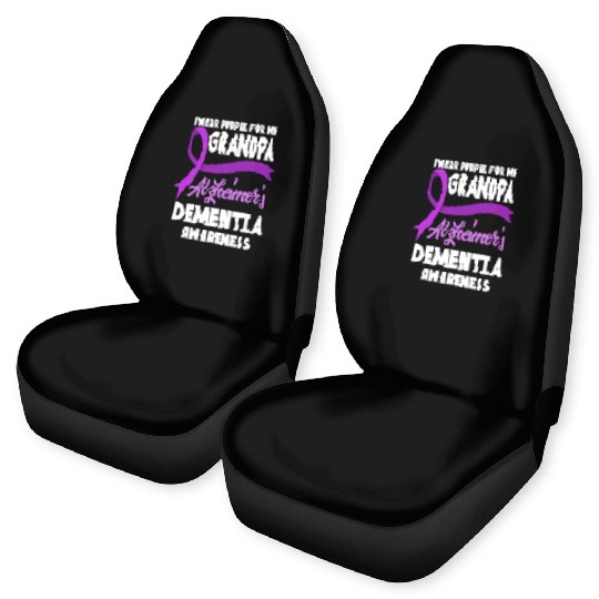 I Wear Purple For My Grandpa Alzheimer's Dementia Car Seat Covers