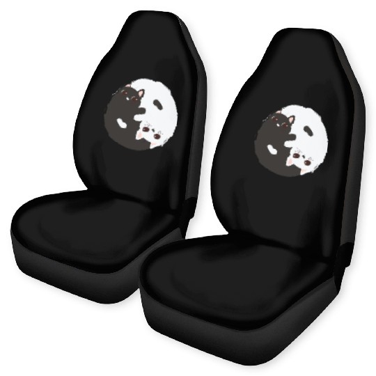 ying yang cat Car Seat Covers
