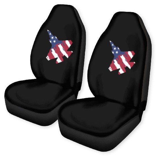 F-35 Lightning Military American Painted Flag Jet Car Seat Covers