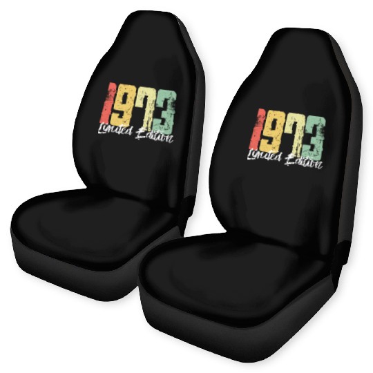 50 Years Vintage 1973 Retro 50th Birthday Car Seat Covers