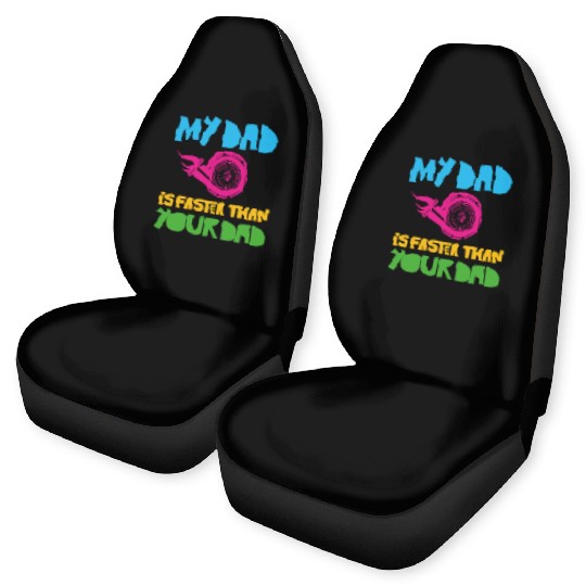 Drag Racing Race Car Dad Son Car Seat Covers