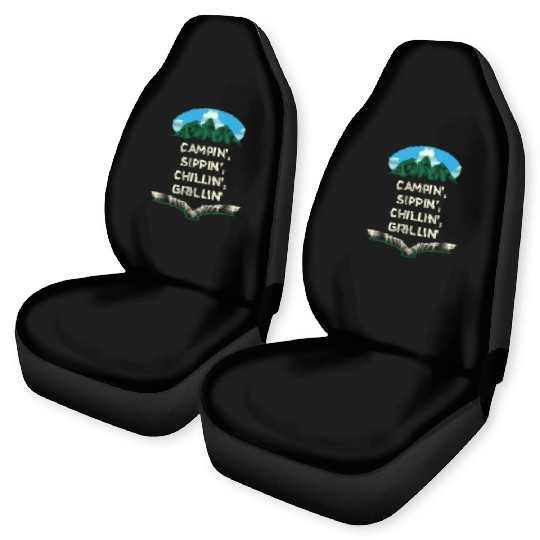 Campin Chillin Grillin Camping Food Camper Foodie Car Seat Covers