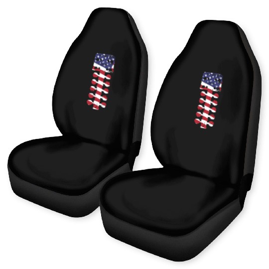 Drag Racing Race Car American Flag Car Seat Covers