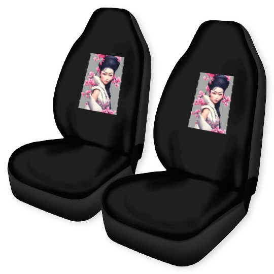 japanese geisha woman portrait Japan wall art Car Seat Covers