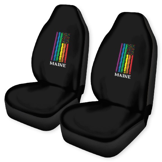 Maine Pride Month Pride Flag LGBT Community LGBTQ Car Seat Covers