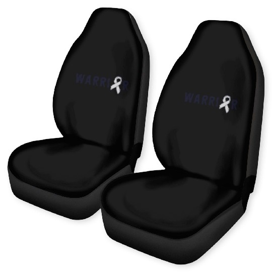 Brain Cancer Warrior Men Dad Father Gray Ribbon Car Seat Covers