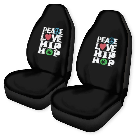 Peace Love Hip Hop Music Direction Rap Car Seat Covers
