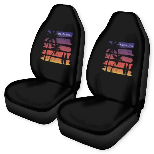 Cool Santa Cruz California Surfing Fan Beach Palm Car Seat Covers