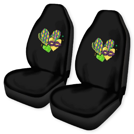 New Orleans Kids Girls Love Mardi Gras Outfit Car Seat Covers