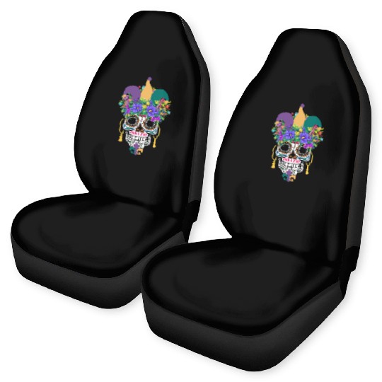 Mardi Gras Costume El Dia De Los Muertos Flower Car Seat Covers