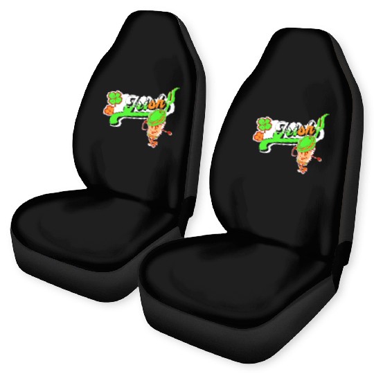Irish Creamer Coffee Lover Shamrock Clover Leprech Car Seat Covers