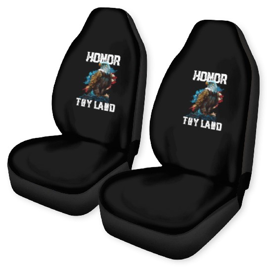 Honor Thy Land American Bald Eagle America USA Car Seat Covers