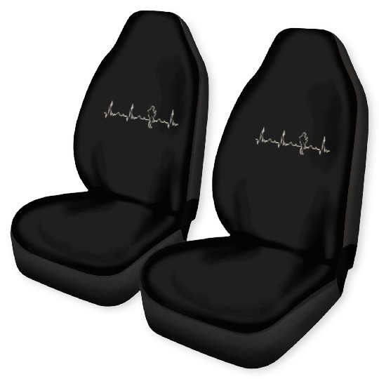Baseball Pitcher Throw Player. Heart. Love. EKG. Car Seat Covers