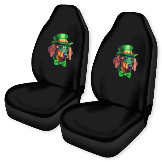 St. Patricks Day Dachshund Wiener Dog Shamrock Car Seat Covers