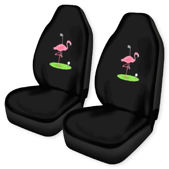 Golf Flamingo Golfing Golfer Car Seat Covers