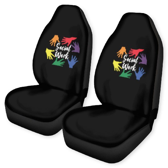 Social Work Worker Graduation Job Car Seat Covers