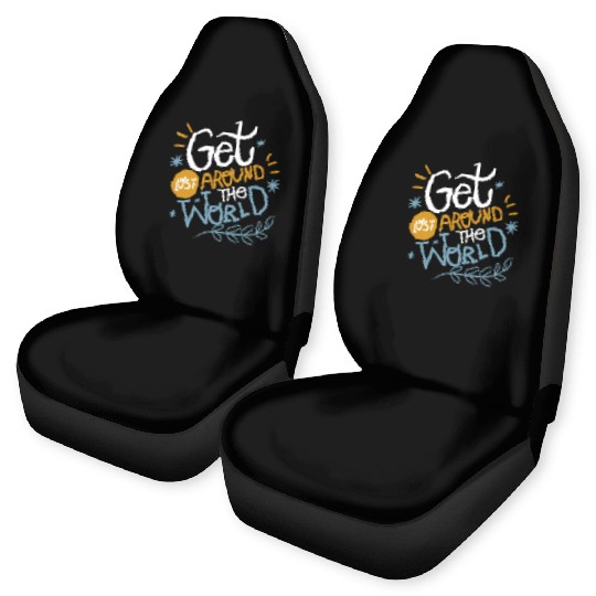 AROUND THE WORLD WHITE Car Seat Covers