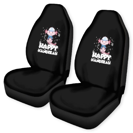 Happy Hanukkah Axolotl Kawaii Cute Axolotl Lover Car Seat Covers