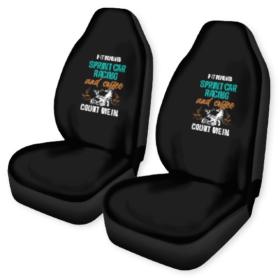 Sprint Car Racing, sprint car, dirt track racers Car Seat Covers