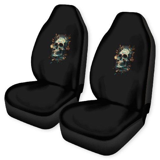 Skull Dia de los Muertos Halloween Tattoo Gift Car Seat Covers