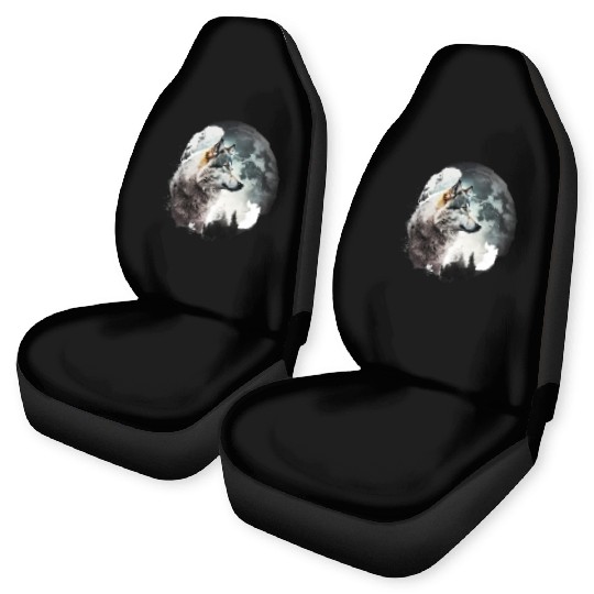 Wolf Moonlight Forest Wild Werewolf Watercolor 1 Car Seat Covers