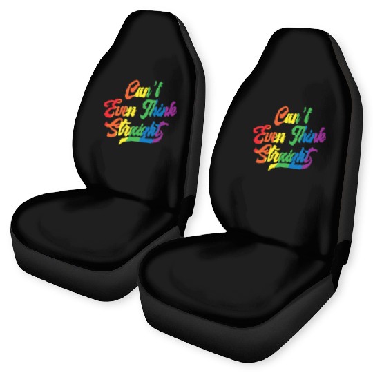 Can't Even Think Straight Rainbow Pride Month Gay Car Seat Covers