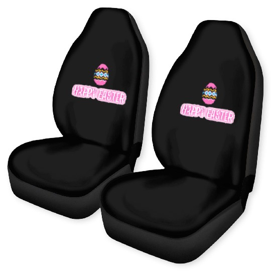 Happy easter colored eggs design Car Seat Covers