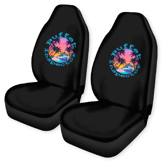 Cruise Ship "Buffet Inspector" (Font 1) Car Seat Covers
